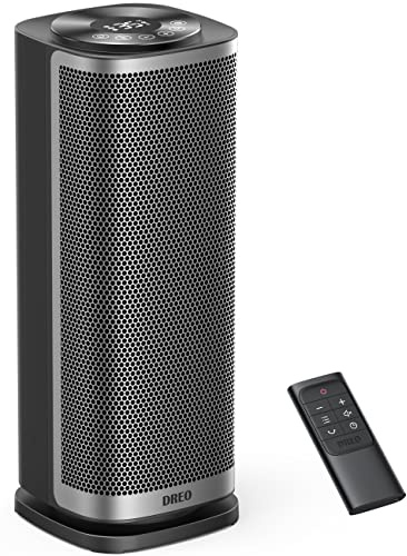 DREO Space Heaters for Indoor Use Large Room, 70 ° Oscillation, Fast Heating Ceramic Electric with Digital Thermostat, Remote Control, 1-12H Timer, Overheat Protection, Safety Heater for Bedroom