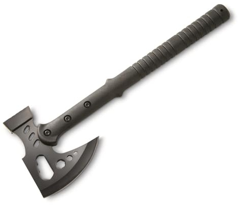 SZCO Supplies 16.25” Black Multipurpose Outdoor Camping Survival Hammer Hatchet Axe with Nylon Sheath 211557 Back