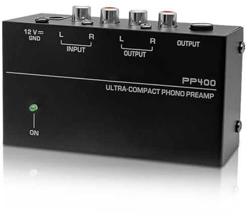 Préamplificateur Phono, Préampli Phono, Préamplificateur Stéréo Électronique Mm, Entrée Et Sortie RCA, Préampli De Platine, Préampli pour Platine Vinyle Phono avec Alimentation DC 12V