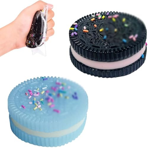 2pcs Anti Stress Toys, Black and blue Anti-Stress Ball, Soft and Durable Stress Balls and Anti Stress Ball suitable for Office,School,Relaxation and Entertainment