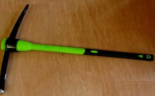 Unibos |Pick Axe 7lb Drop Forged Steel Head with Fibreglass Handle Shaft Non-Slip Rubber Grip 90cm Heavy Duty (Fibreglass Handle with 7lb Pick Axe Head)