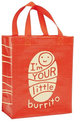 Blue Q Handy Tote Bag - I'm Your Little Burrito - Recycled & Reusable Sturdy Canvas Shopping Bag with Quirky Art and Handles, 95% Recycled Material, Ideal for Lunch, Gift, 10 h x 8.5 w x 4.5 d