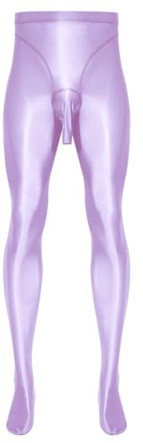 Monduelle Lucido Collant Legging Uomo Sportivi Calze Olio Lucidissimi Pantaloni Fitness Allenamento Pantacollant Opaco Stockings Lanvanda L