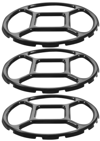 Hemobllo 3 pièces Support Wok Émaillé pour Gazinière Anneaux Antidérapants pour Petites Casseroles Résistant Haute Température Accessoire Polyvalent Cuisson Poêles