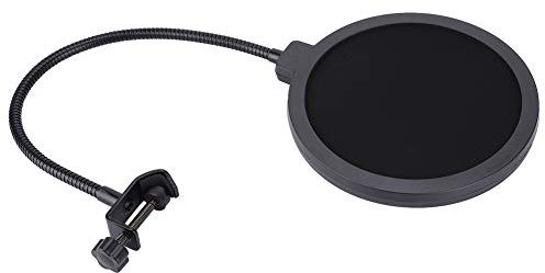 Generic Maschera Filtro Anti-pop Microfono Professionale Studio di Registrazione Filtro Schermante per Eliminare i Suoni Schioccanti, per la Registrazione in Studio Microfonico Portatile in Metallo