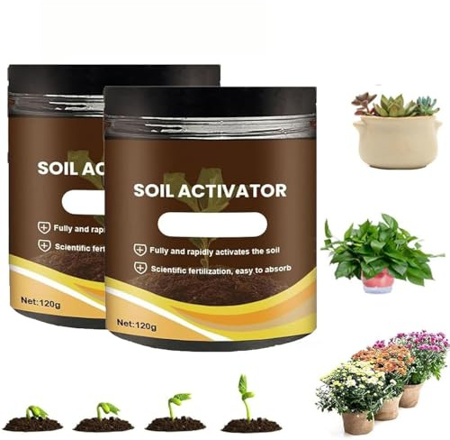 Organic Soil Pro Activator,Professional Bone Meal Fertilizer,Organic Soil Activator &Plant Fertilizers,Nutrients for Indoor & Outdoor Plants,Promote Root Development (2 Pcs)