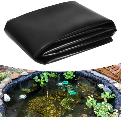 DAZZTIME Telo per Laghetto da Giardino,Telo Laghetto,Fodera Laghetto Flessibile 3x4m,Rivestimento per Laghetti,0.5mm Spessore,per Laghetti,Laghetti,Laghetti,Giardini Acquatici,Fontane