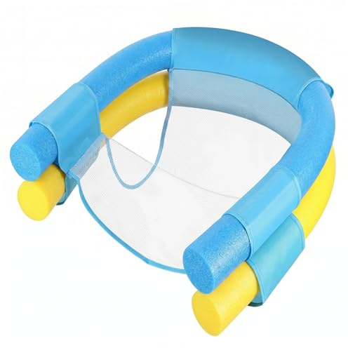 Ginwrek Flotteurs de piscine non gonflables, chaise flottante à haute flottabilité pour adultes et enfants, chaise de piscine stable à double tube