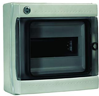 tableau étanche - ip65 - 8 modules - gris - iboco pablo - iboco 06537