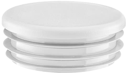 EMFA Lamellenstopfen rund 55 mm Weiß – Kunststoffstopfen für Rundrohre und Stahlrohre | Endkappen zur Rohrabdeckung – 1 Stück