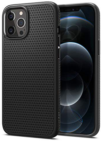Spigen Liquid Air Case Compatible with iPhone 12 Pro Max - Matte Black