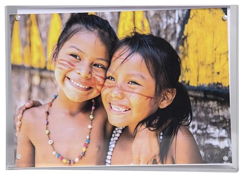 Exacompta 86458D Tischaufsteller mit Magnetverschluss DIN A6 Hochformat aus hochwertigem Acryl beidseitig verwendbar UV beständig Prospektschild Flyerhalter Tischschild Prospekthalter transparent