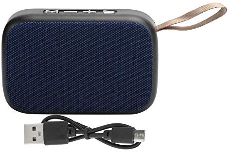 Goshyda Altavoz Bluetooth, Calidad de Sonido HiFi portátil Altavoz de subwoofer con reducción de Ruido Inteligente inalámbrico con Radio FM, para Oficina en casa, Caminar al Aire Libre, Correr(Azul)
