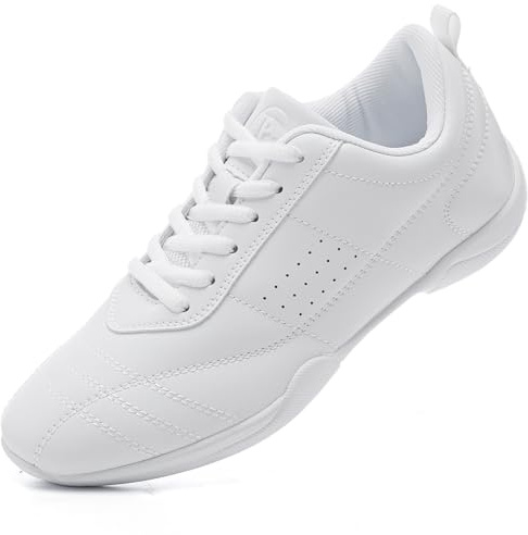 PPXID Girls' Lace-up Cheer Shoes Cheerleading Dance Shoes Women's Sport Training Shoes Loop