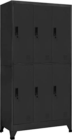 vidaXL Schließfachschrank Metallschrank Lagerschrank Aktenschrank Fächerschrank Spindschrank Spind Umkleideschrank Spint Anthrazit 90x45x180 cm Stahl