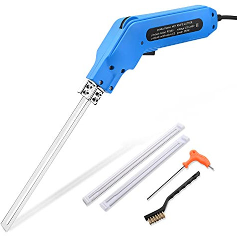 Do-Electr 250W Coltello a Caldo Taglia Polistirolo, Cutter Elettrico per Polistirolo con 2 lame 200mm/250mm