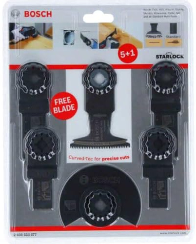 Bosch Professional Bosch Starlock Oszillierendes Multifunktionswerkzeug-Klingen-Set für Holz und Metall, 6-teilig