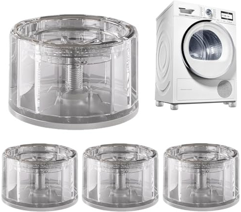 Vriusi Anti-vibrationsmatta i tvättmaskin, fotkuddar för tvättmaskin | 4X torktumlare vibrationsstabilisator - den upphöjda torkmaskinens halkfria baksida stoppar