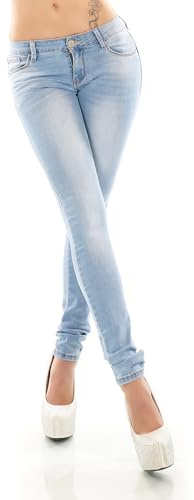 Miss RJ Jeans da donna skinny jeans push up, Azzurro, 44