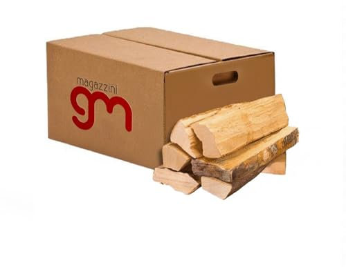 MagazziniGM, Legna Da Ardere essiccata sotto il 15% di umidità, pezzi da 25 Cm per Stufe Camini Barbecue Fuoco Riscaldamento (Legno di quercia, 15 Kg (1 pacco))