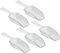 5 Pcs Mini Clear Reusable Plastic Ice Scoop Shovels for Weddings Candy Dessert Buffet Ice Cream Protein Powder Pet Food - 4.5x2.5x14.5 cm