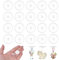 100 Piezas Plásticoganchos De Techo Autoadhesivos, 23mm Transparentes Ganchos Adhesivos para Techo Pequeños, Ganchos de Montaje de Techo Sin Perforación, para Decoraciones Colgantes Artículos Pequeños