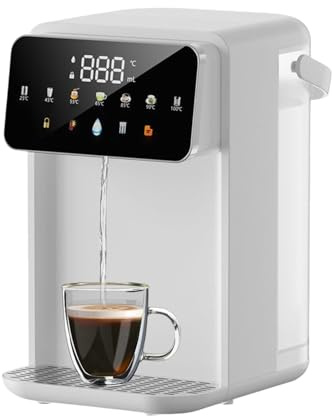 iFCOW Dispensador de Agua Caliente, Calentador de Agua instantáneo en 3 Segundos 7 Niveles de Temperatura 8 Salidas de Agua con depósito de Agua de 3,5 l Volumen Ajustable para Cocina y Oficina