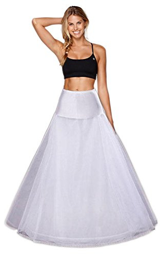 Babydress® Jupons Crinoline Une Ligne Mariage Jupon mariée Jupon Hoopless Robe de mariée Jupons Femme Jupes Sculptantes Wedding Petticoat Robe de Bal Jupon Jupes Femme A Line Jupon (38, Blanc)