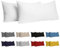 Dreamzie Kissenbezug 40 x 80 (Set mit 2) - 100% Jersey Baumwolle 150 g/qm Kissenbezüge -Weiß - Für Kissen 40 x 80 cm - Kissenhülle - Kissenbezug - Resistent und Hypoallergen