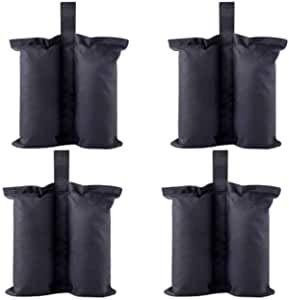 JPJYE Gewichtssäcke für robuste Premium-Instant-Unterstände für Pavillon, Sandsack, Zeltbeine, Gewichtstasche für Pop-Up-Zelt, beschwerte Füße, Tasche (Medium -4, Schwarz)