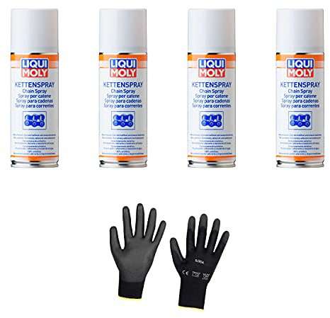 Iloda 4xOriginal Liqui Moly 200ml Kettenspray 3581 Schutzhandschuhe