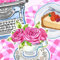 20 Servietten Nostalgische Kaffeepause | Schreibmaschine | Kuchen | Vintage | Retro | Tischdeko | Decoupage | Serviettentechnik 33x33cm