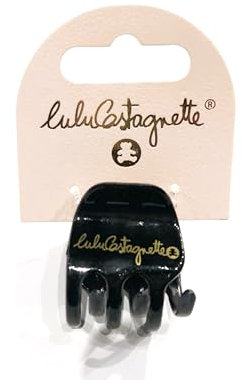 Lulu Castagnette - Pince à Cheveux - Pince à Cheveux Crabe Antidérapante - Pince à Griffes pour Femmes et Filles - Petit Modèle - Accessoires Cheveux - 3 cm - Noir