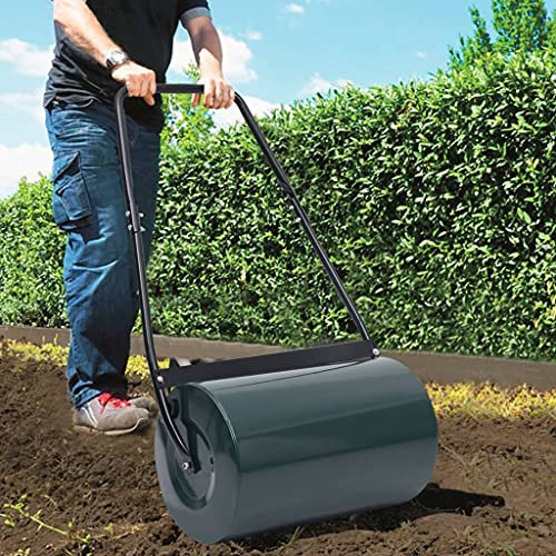 Home Garden - Rodillo de césped verde y negro, 63 cm, 50 l