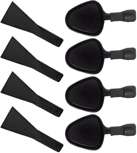 Non-Stick Raclette Pans,4X Non-Stick BBQ Cooking Pans, Non-stick Raclette Frying Pans,Multi-function Cheese Pans With Spatula For Restaurant Outdoor Indoor Kitchen