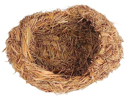 Toyvian Casa para Mascotas de Paja Natural Tejida, Cama Acogedora Pequeña, Nido Transpirable para Conejos, Hámsteres y Gatos, Uso Interior para Animales Pequeños