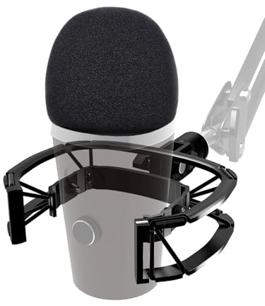 Blue Nano Mikrophon Stoßdämpferhalterung mit 5/8-Zoll & 3/8-Zoll-Adapter, Kompatibel mit Mikrofon Arm – für Podcast-Aufnahmen, Videoerstellung & Game-Streaming