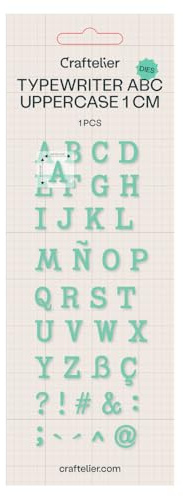 Craftelier - Stansar med stora bokstäver A-Z | stenciler för stansning | kompatibel med ledande stansmaskiner för hantverk och scrapbooking | papper, kartong eller EVA-gummi | 1 cm
