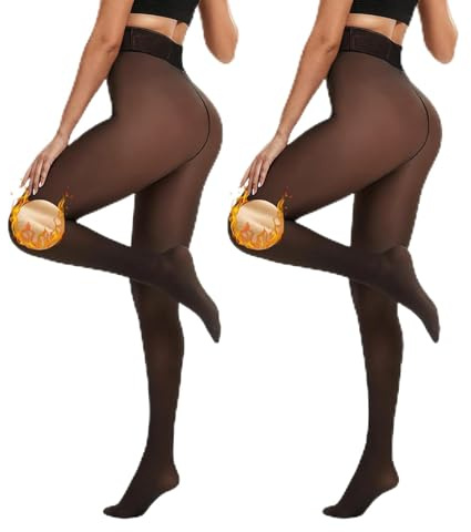 Spetsbst Collant Termici Invernali per Donna Caldi Pantaloni in Pile Leggings Caldi Plüschstrümpfe Strumpfhose Trasparente Termica, S-XL