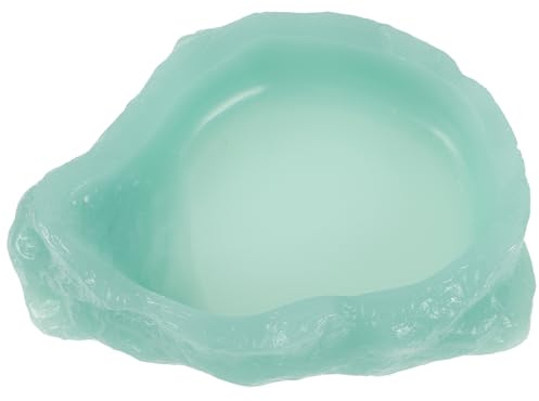 Gadpiparty Ciotola Luminosa per Rettili in Resina, Contenitore per Cibo e Acqua per Terrario, Facile da Pulire e Spostare, per Lucertole, Tartarughe e Anfibi Piccoli