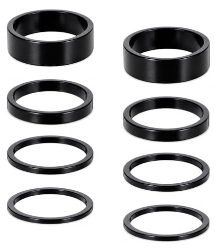 Apojgitn 8 distanziatori per manubrio della bicicletta, 1 1/8 pollici, anelli distanziatori per forcella della bicicletta, distanziatori per bici da corsa, 2 mm/3 mm/5 mm/10 mm