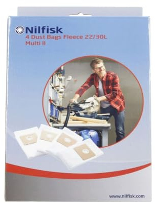 SOS Accessoire 4 Bags for Multi II 22/ Multi II 30 Vacuum Cleaner 107417195 Nilfisk
