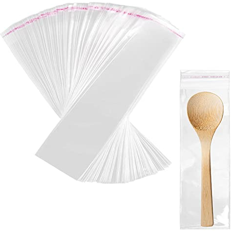Bolsas de celofán autoadhesivas transparentes, 100 unidades, 5 x 15 cm, cierre adhesivo de 50 µm, pequeñas bolsas de plástico para reloj, horquilla, collar, caramelo, llavero