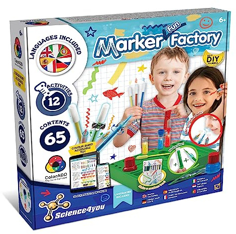 Science4you Laboratoire delles Pennes pour Enfants - Crée Feutres Parfumés et Stylos Colorés, 65+ Créatif Contenus, Feutre Creatifs, Idea pour Enfant 6+ ans, Cadeau pour Fille et Garçon 6 7 8 9+
