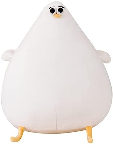 OUKEYI Cuscino divertente in peluche a forma di gabbiano, simulazione pollo grasso, morbido imbottito, tappetino kawaii