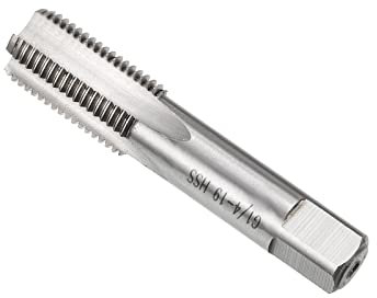 CoCud Gewinde Gewindefräsen G1/4-19 Gewinde H2 6542 Hochleistungsstahl Maschine 4 Gerade Flöten Schraube Einfädeln Gerät - (Verwendung: für Abhören Bohrgerät) 1Stk