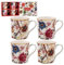 Lesser & Pavey Anthina Tassen-Set aus Keramik, für Zuhause oder Arbeit, hochwertiges Design-Tassen-Set für alle Gelegenheiten, schöne Tassen für Tee, Kaffee und Heißgetränke, 4 Stück