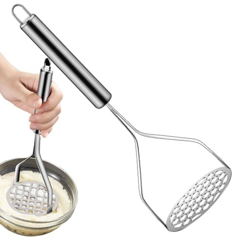 Kartoffelstampfer | Edelstahl Kochutensilien | Handpüree Kartoffelmacher & Gemüse Babynahrung Stampfer für, Ei, Fleisch, Gemüse Babynahrung