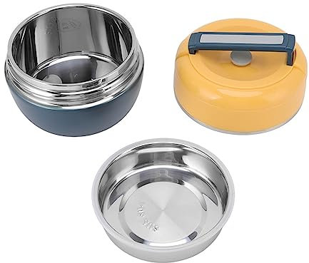 Uadme Lonchera térmica de acero inoxidable de 2 capas, lonchera térmica de 0.8 L, tarro de alimentos aislado al vacío, para escuela, oficina, trabajo, picnic en casa