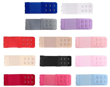 EHDWXVZM 13 Pezzi Di Fibbia Per Estensione Elastica Per Espansione Morbida E Confortevole E Creativa, Cintura Elastica Regolabile Per Donne, Accessori Per Fibbie Posteriori Della Lingerie.